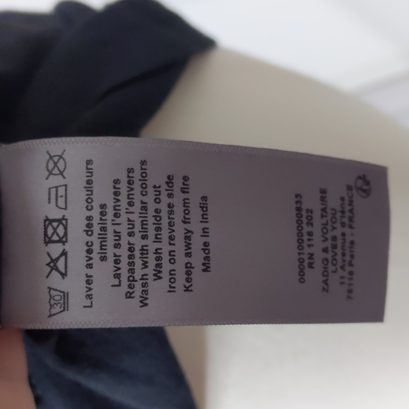 NWT Zadig & Voltaire *Name your price* ‘Rock’ Designer Shirt Medium Black - Picture 8 of 10